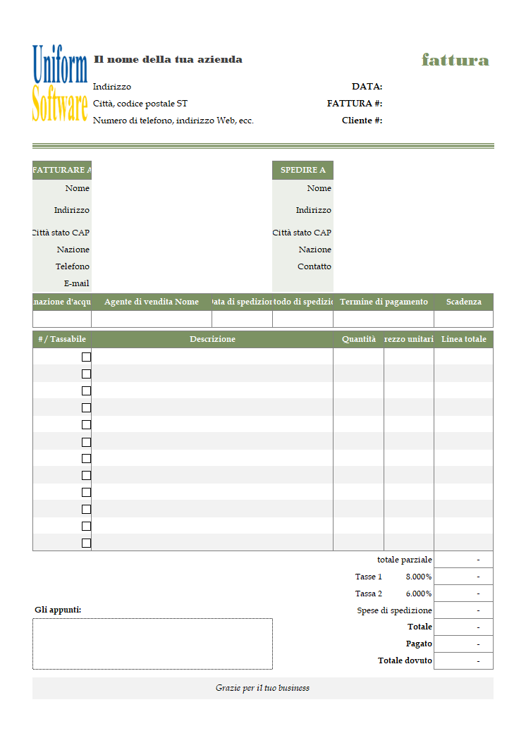 spanish invoice template